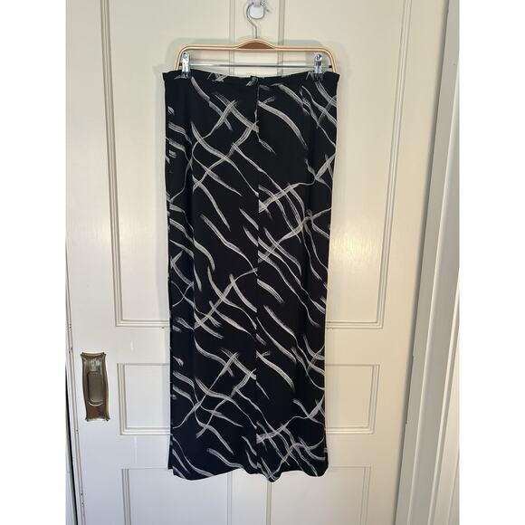 Vintage Cache Geometric Design Maxi Skirt Womens Size 12 Black White USA NWT - Picture 3 of 9
